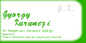 gyorgy kurunczi business card